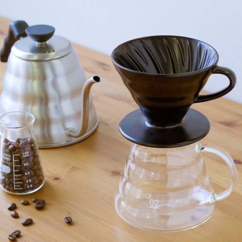HARIO V60 Ceramic Dripper 02 Matte Black Espresso Ninja