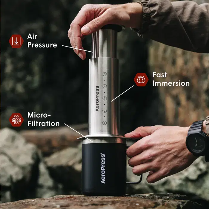 AeroPress Coffee Maker - Steel - Image 2